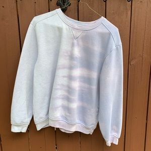 Up-cycled bleach dyed medium sweatshirt